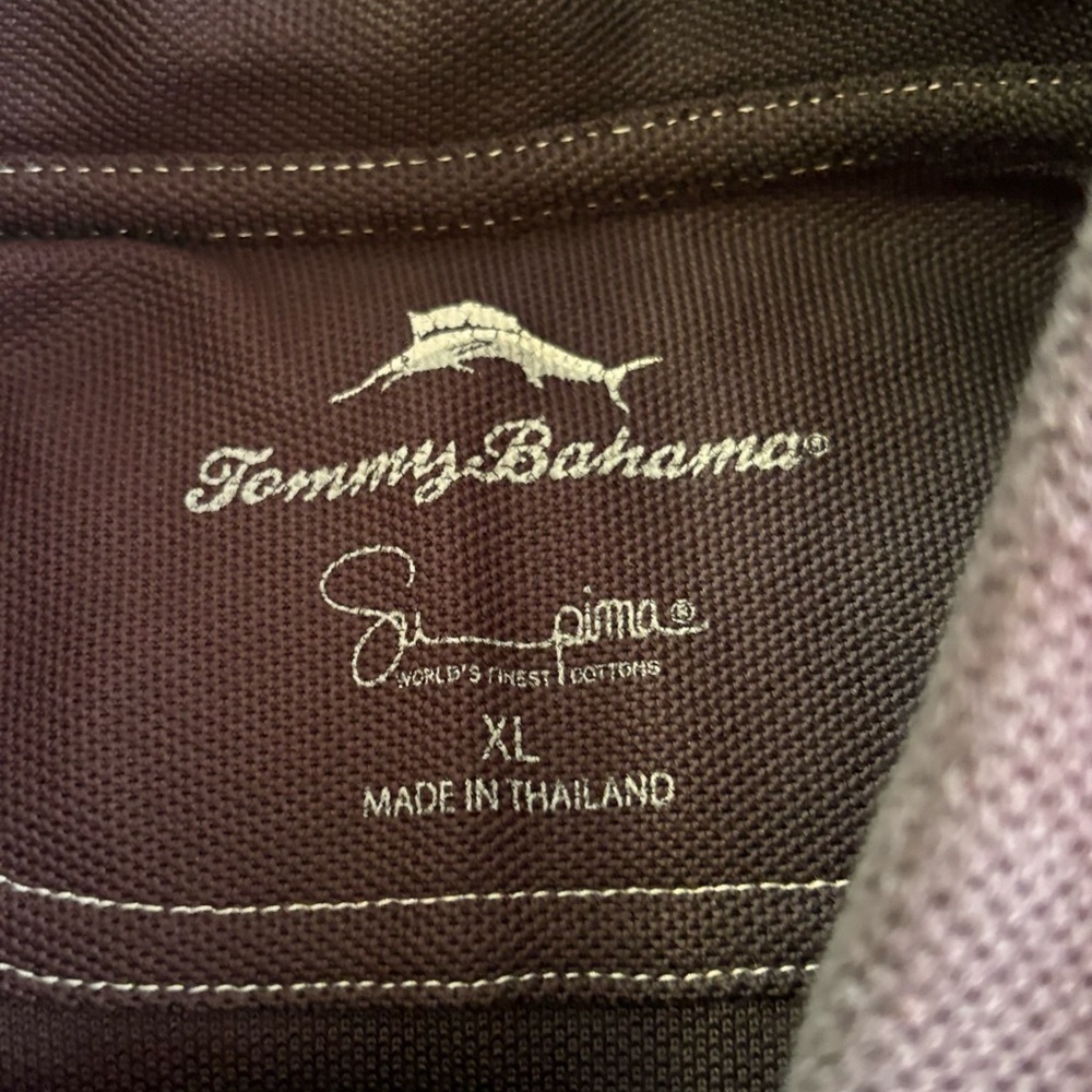 Tommy Bahama Black Supima Cotton XL Short Sleeve Polo Shirt Blue Marlin Logo - Picture 3 of 3
